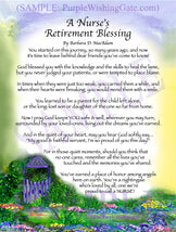A Nurse's Retirement Blessing - Retirement Gift - PurpleWishingGate.com