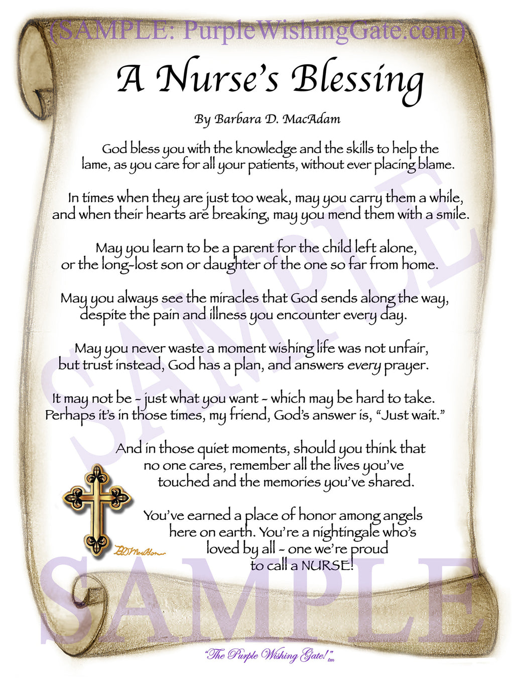 A Nurse's Blessing: Sepia Scroll
