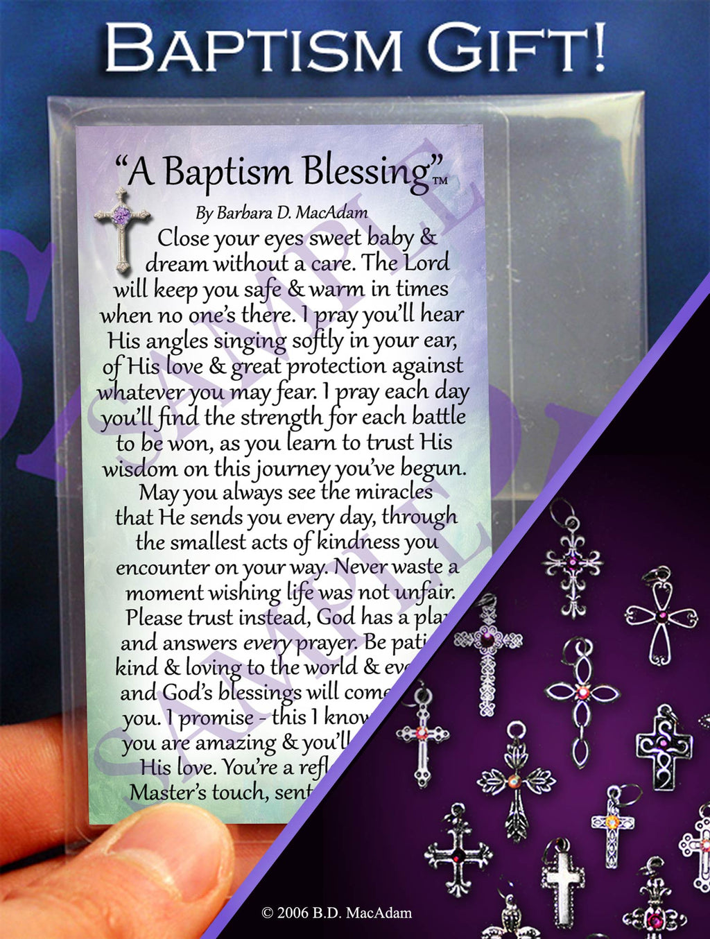 A Baptism Blessing - Pocket Blessing | PurpleWishingGate.com