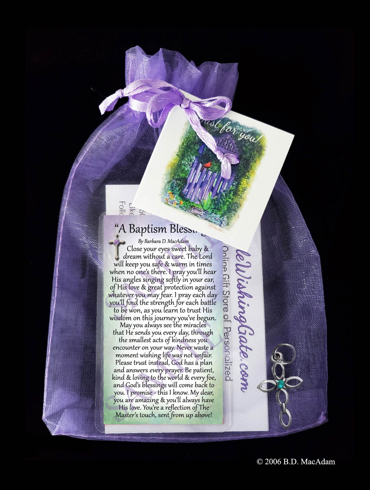 A Baptism Blessing - Pocket Blessing | PurpleWishingGate.com