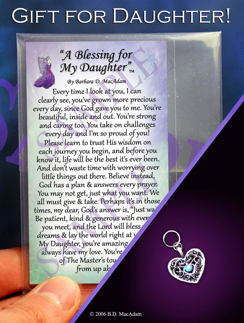 A Blessing for My Daughter - Pocket Blessing | PurpleWishingGate.com