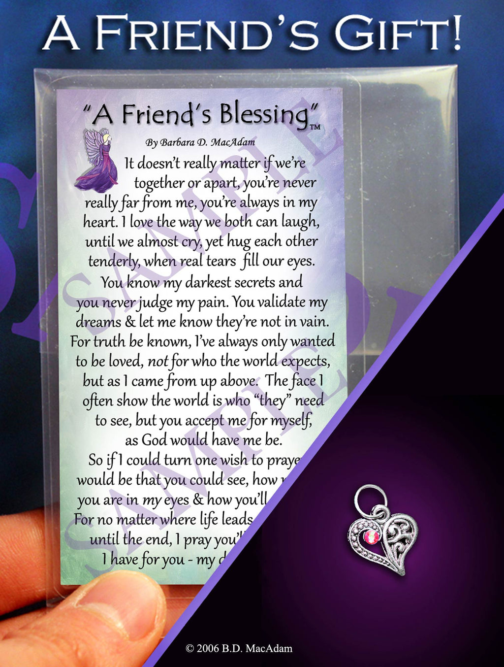 A Friend's Blessing - Pocket Blessing | PurpleWishingGate.com