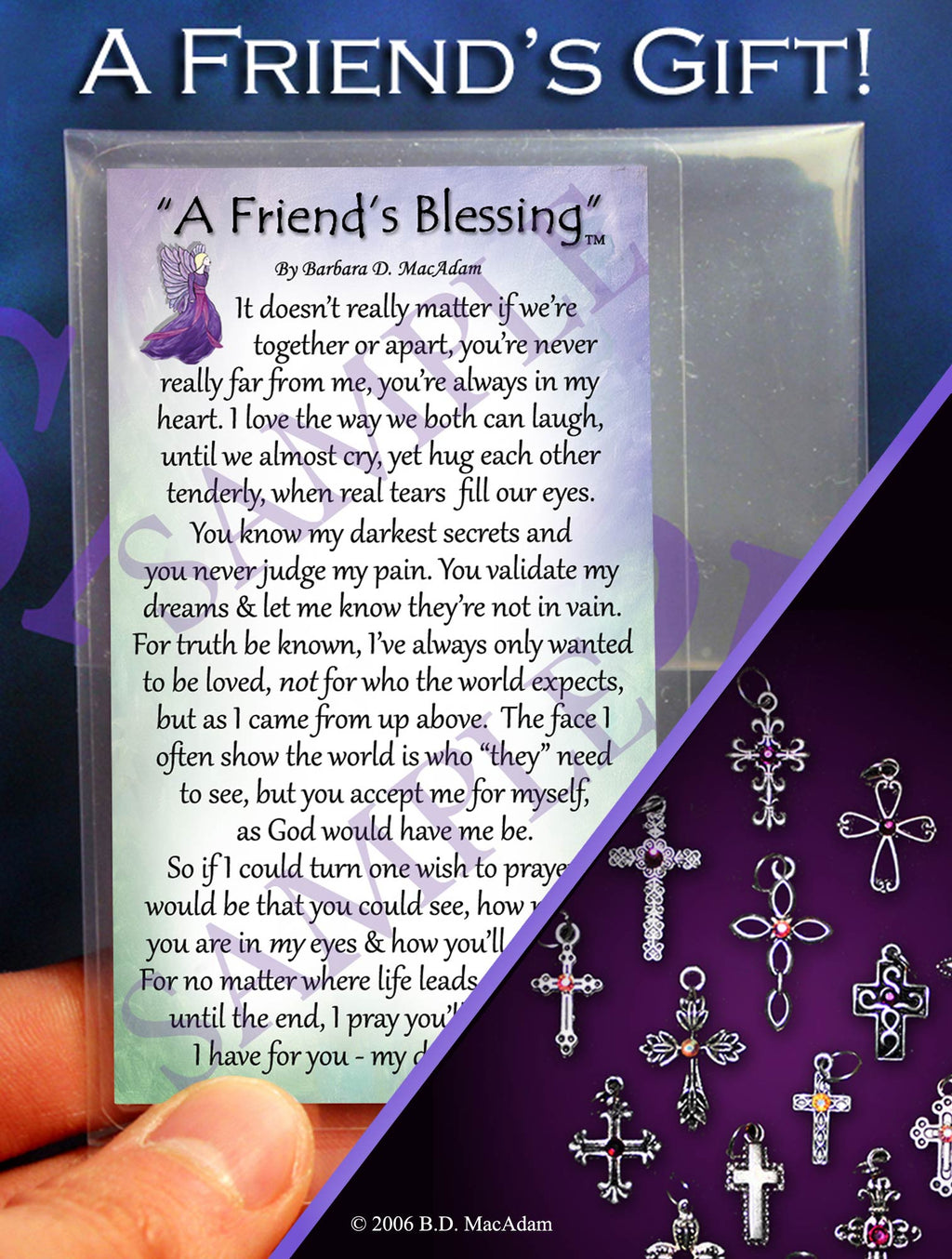 A Friend's Blessing - Pocket Blessing | PurpleWishingGate.com