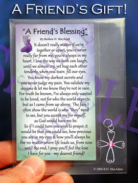 A Friend's Blessing - Pocket Blessing | PurpleWishingGate.com