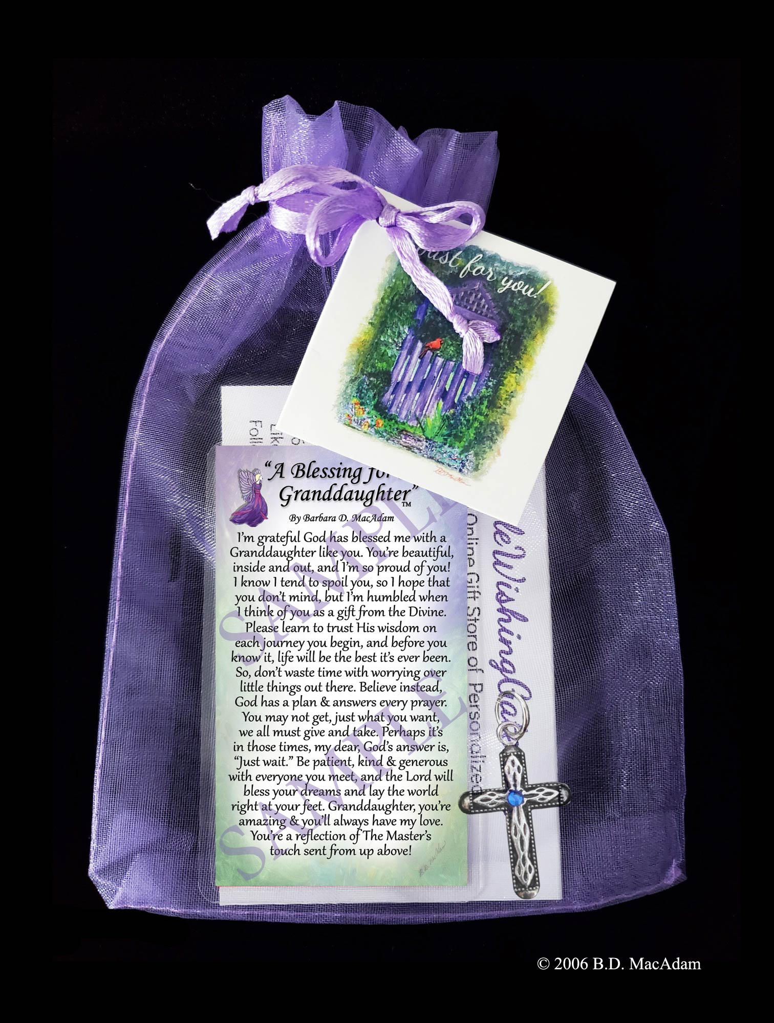 A Blessing for My Granddaughter - Pocket Blessing | PurpleWishingGate.com