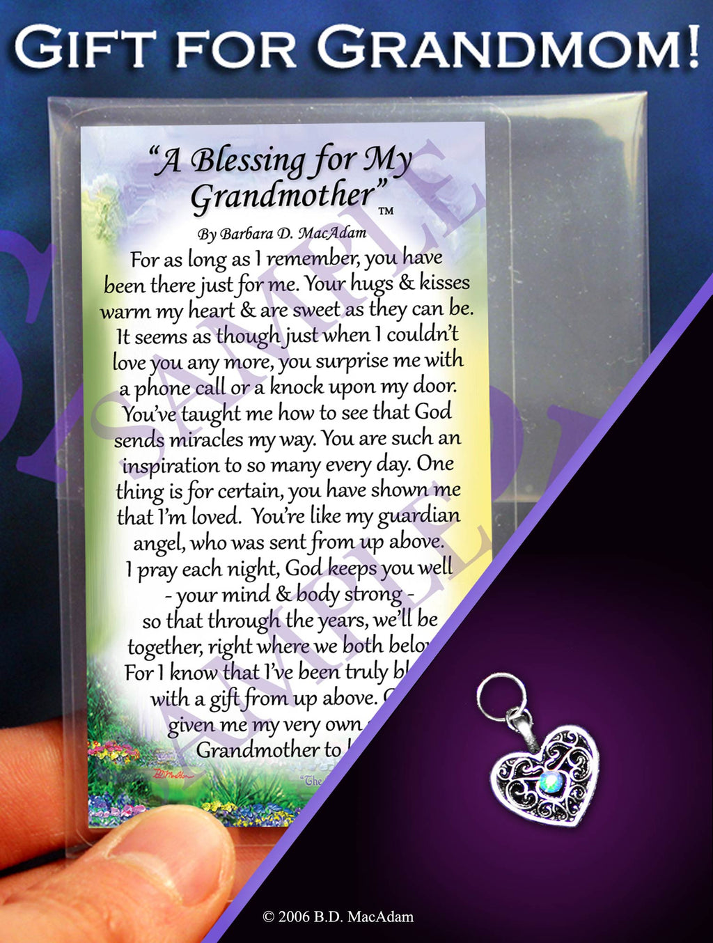 A Pocket Blessing for My Grandmother: Traditional Heart / No Crystal
