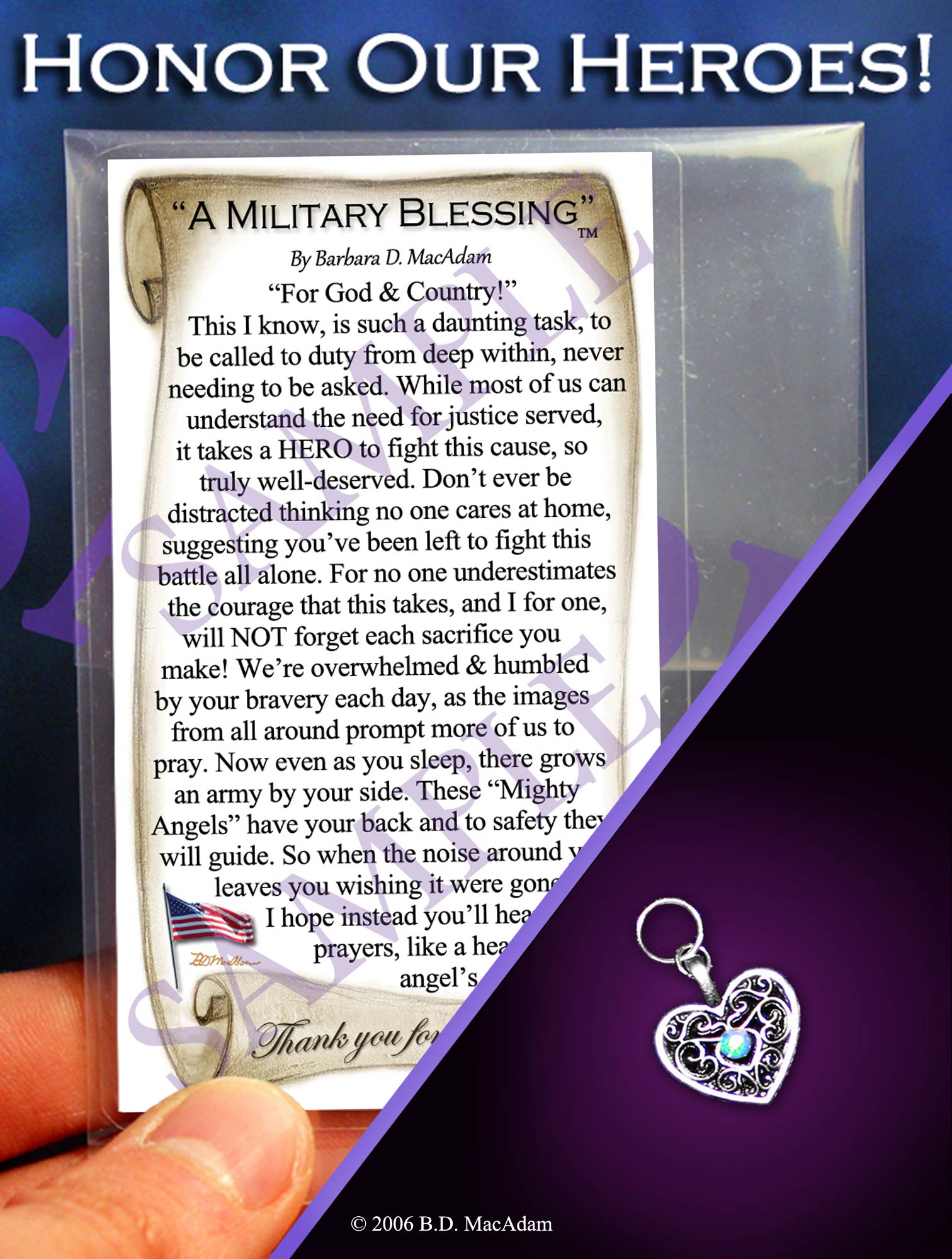 A Military Blessing - Pocket Blessing | PurpleWishingGate.com