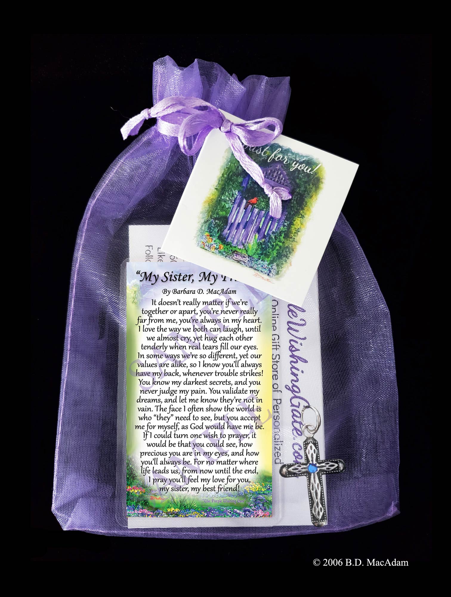 My Sister, My Friend - Pocket Blessing | PurpleWishingGate.com