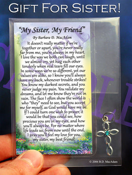 My Sister, My Friend - Pocket Blessing | PurpleWishingGate.com