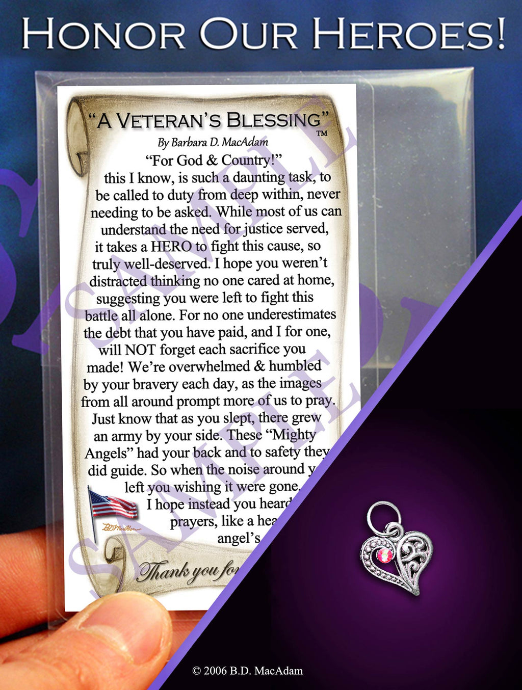 A Veterans Blessing - Pocket Blessing | PurpleWishingGate.com