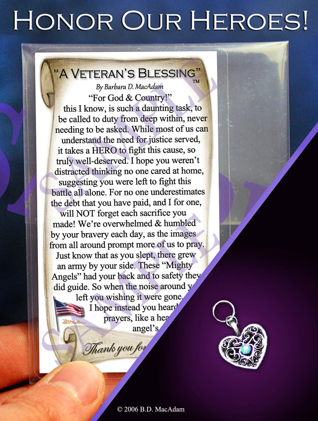 A Veterans Blessing - Pocket Blessing | PurpleWishingGate.com