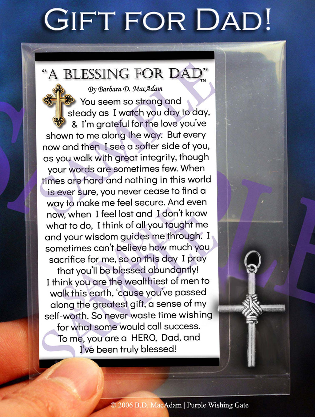 A Blessing for Dad - Pocket Blessing | PurpleWishingGate.com