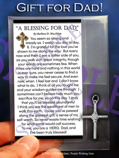 A Blessing for Dad - Pocket Blessing | PurpleWishingGate.com