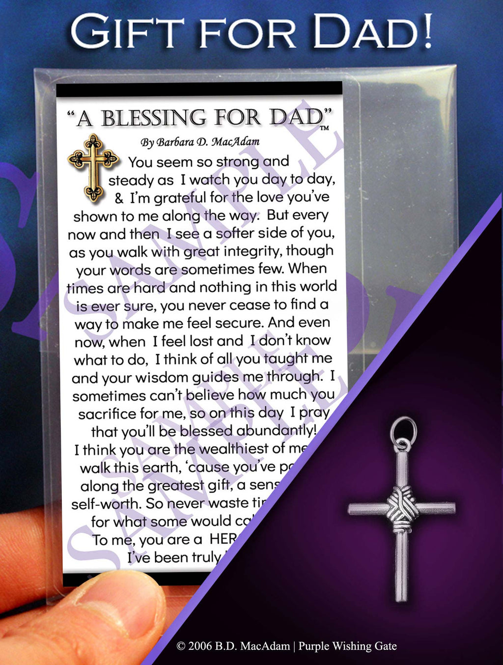 A Blessing for Dad - Pocket Blessing | PurpleWishingGate.com