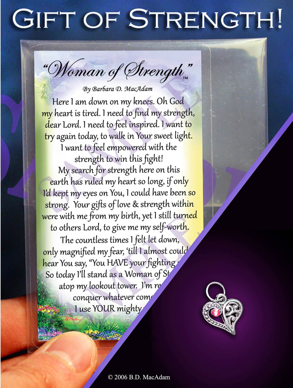 Woman of Strength - Pocket Blessing | PurpleWishingGate.com