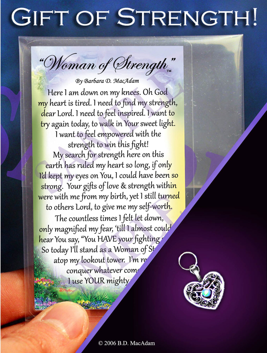 Woman of Strength - Pocket Blessing | PurpleWishingGate.com