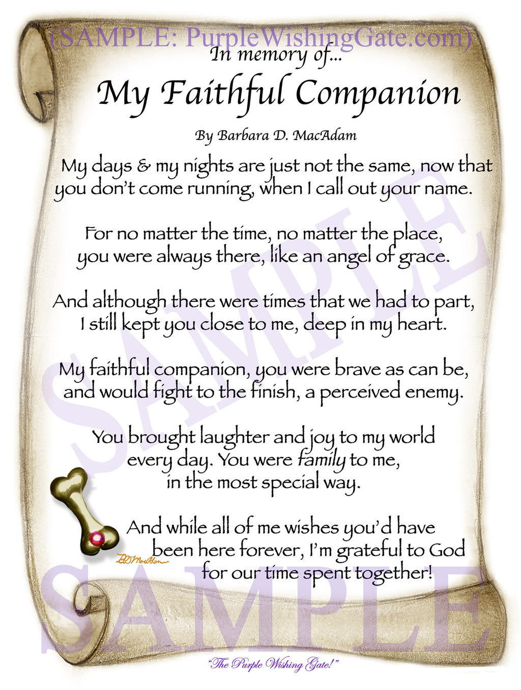 
              
        		In memory of... My Faithful Companion - Pet Blessing - PurpleWishingGate.com
        		
        	