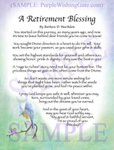 A Retirement Blessing - Retirement Gift - PurpleWishingGate.com