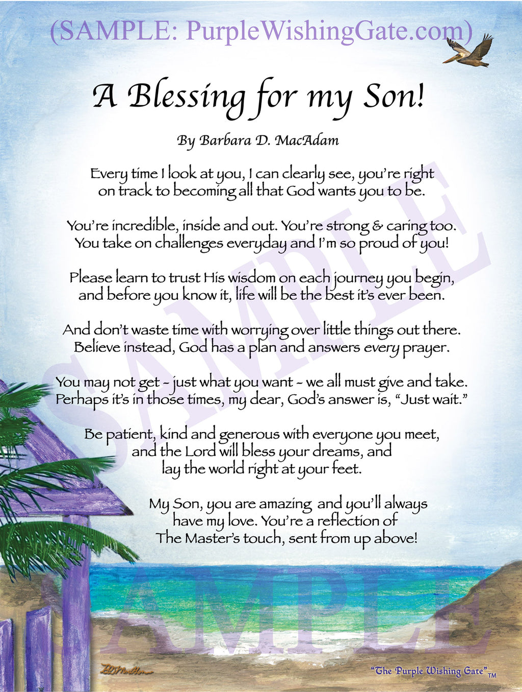 A Blessing for my Son! (child-adult) - Gifts for Son - PurpleWishingGate.com