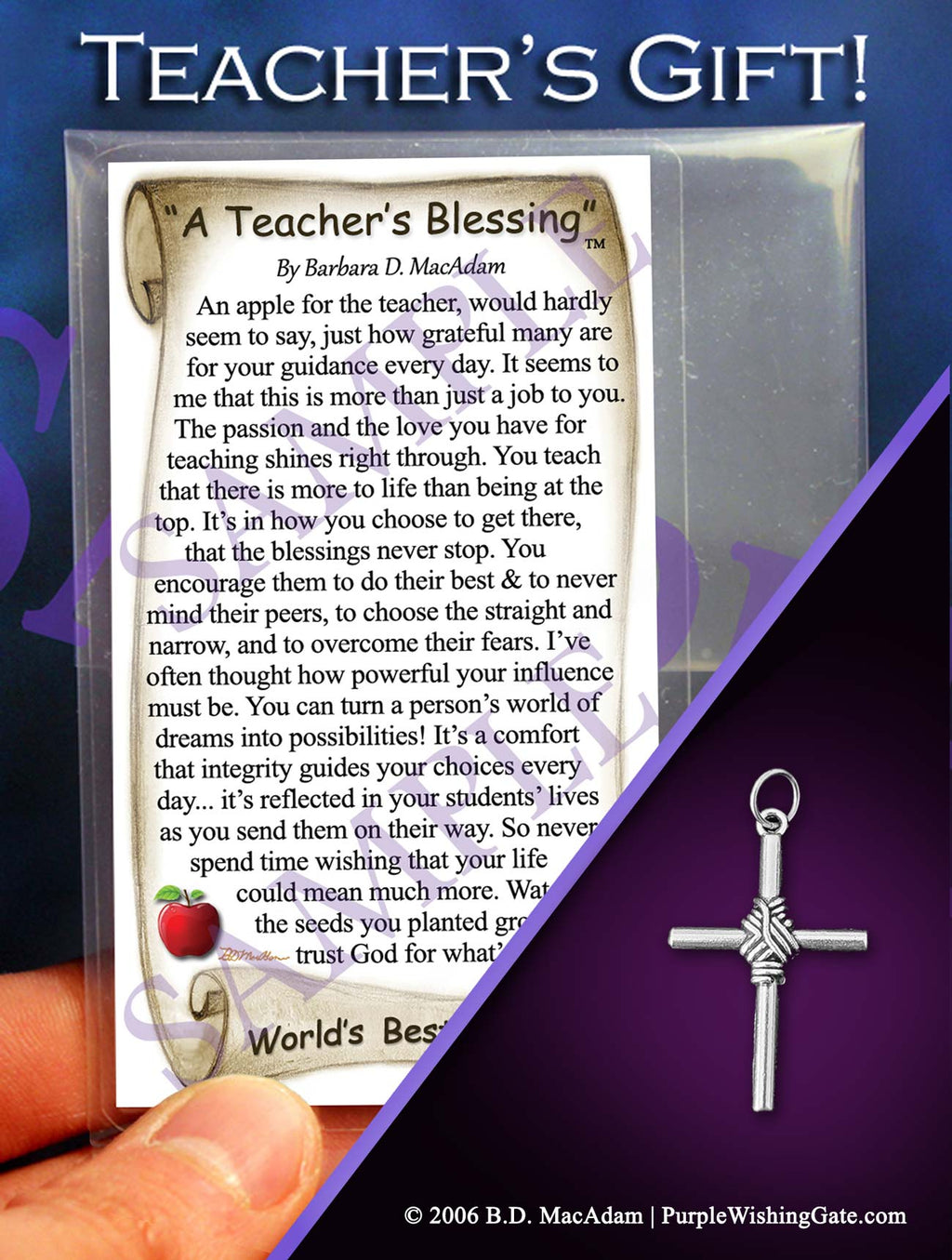 A Teachers Blessing - Pocket Blessing | PurpleWishingGate.com