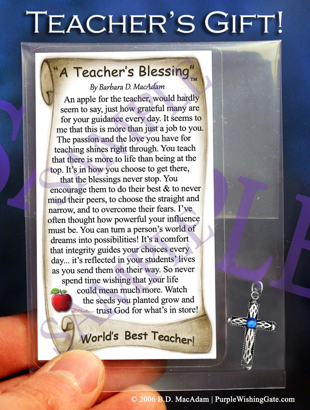 A Teachers Blessing - Pocket Blessing | PurpleWishingGate.com
