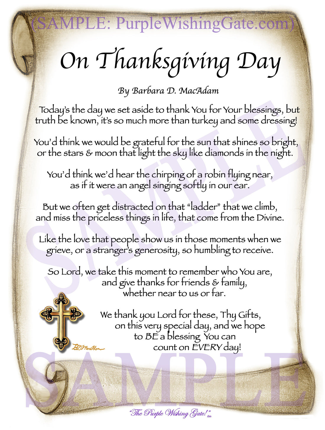 On Thanksgiving Day - Thanksgiving Gift - PurpleWishingGate.com