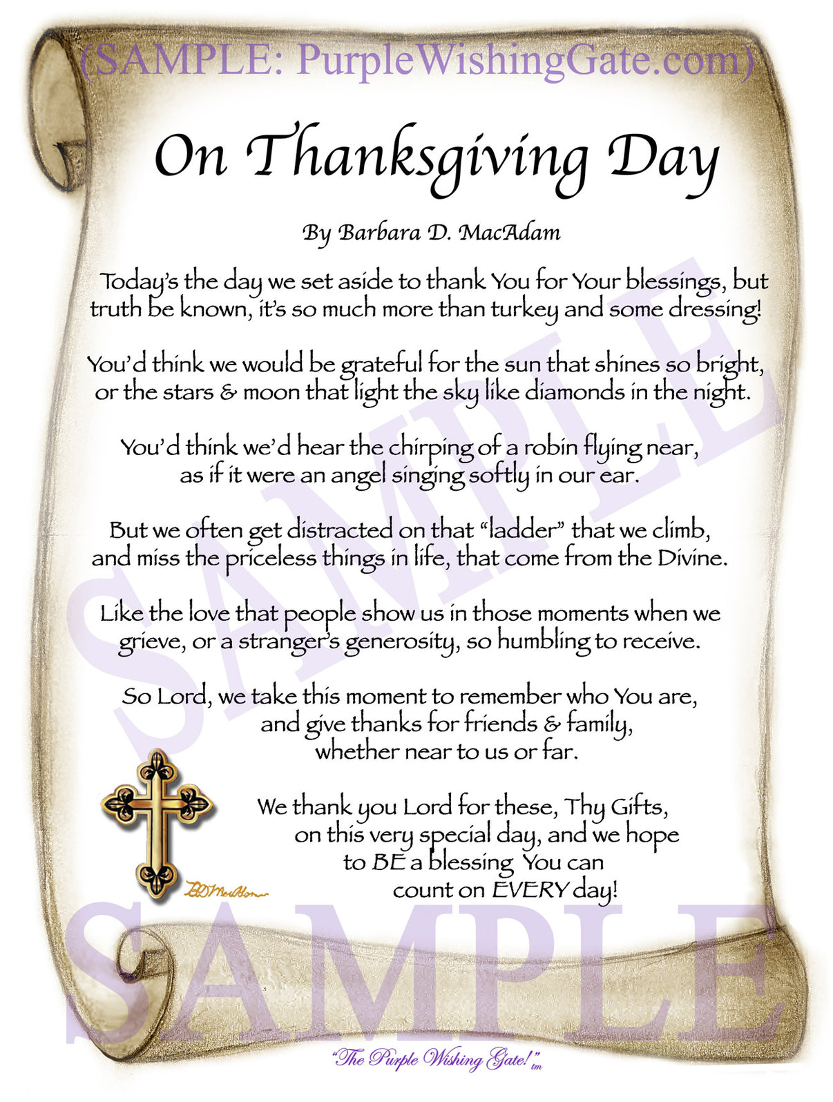 On Thanksgiving Day - Thanksgiving Gift - PurpleWishingGate.com