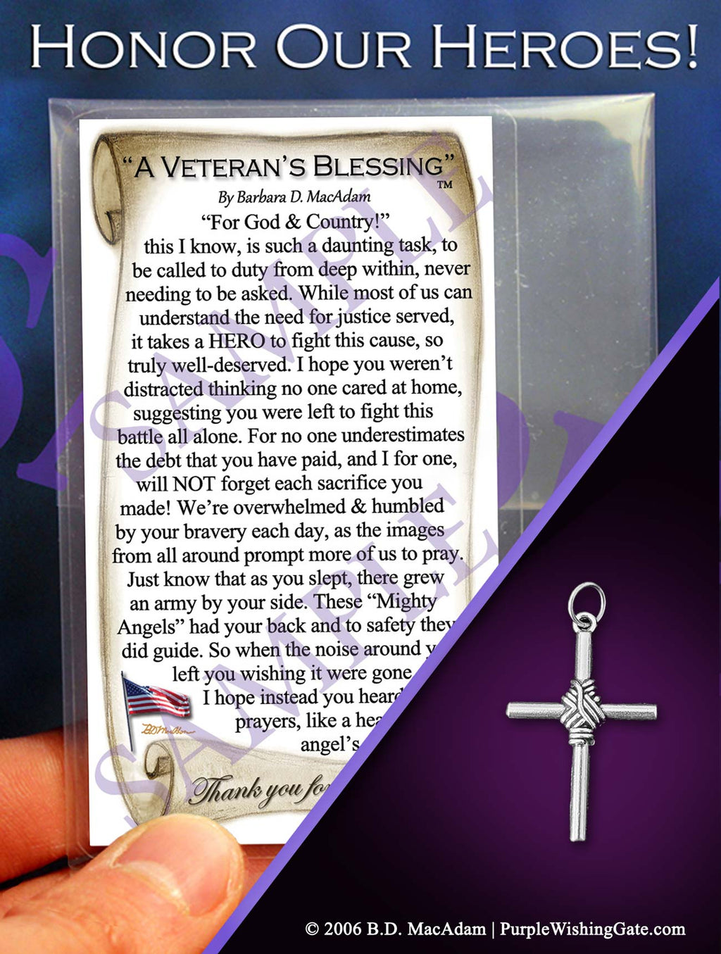 A Veterans Blessing - Pocket Blessing | PurpleWishingGate.com