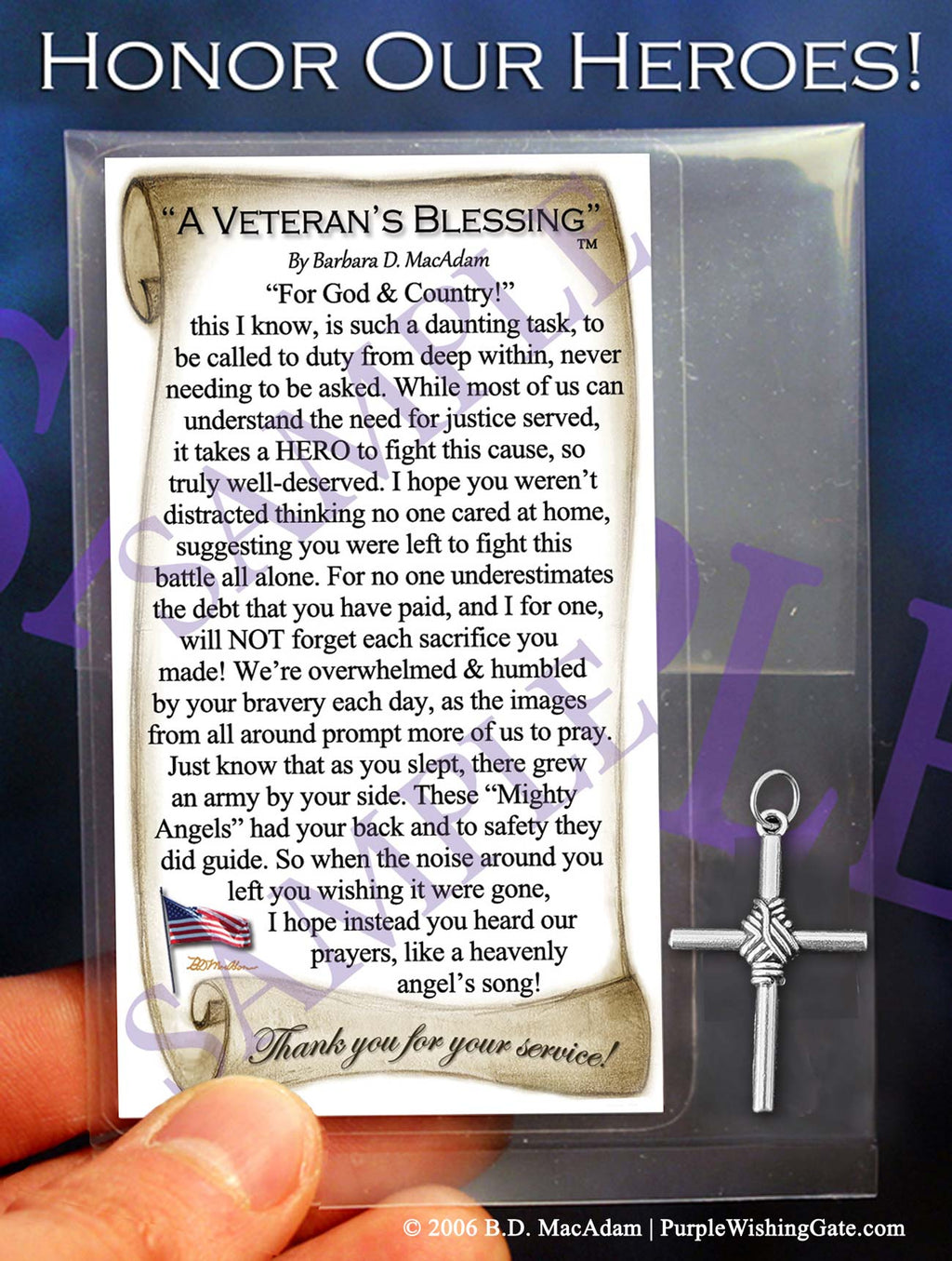 A Veterans Blessing - Pocket Blessing | PurpleWishingGate.com