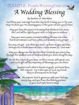 A Wedding Blessing - Wedding Gift - PurpleWishingGate.com