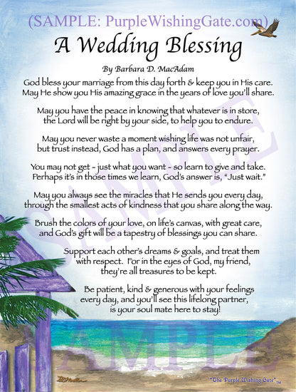 A Wedding Blessing - Wedding Gift - PurpleWishingGate.com