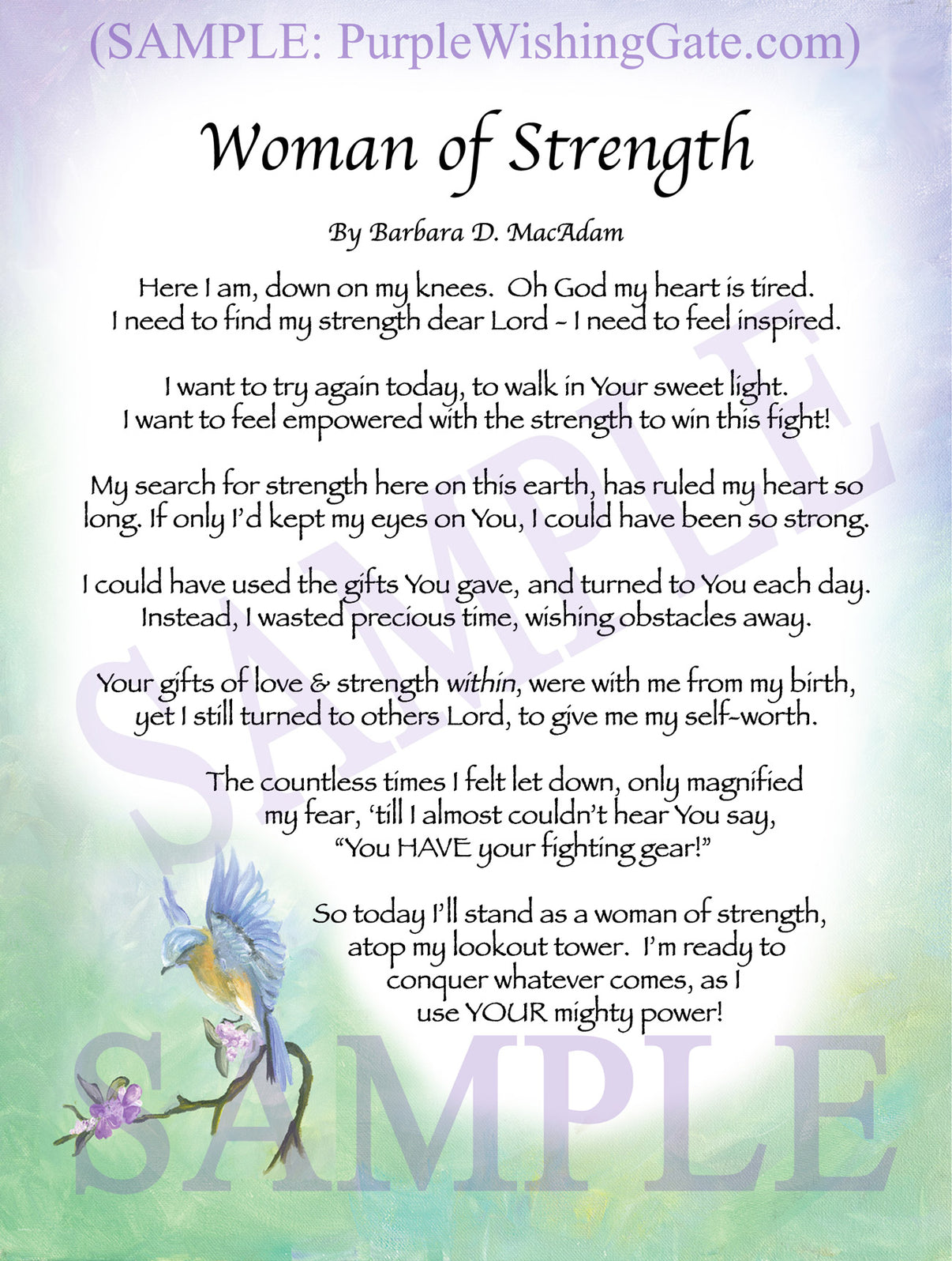 Woman of Strength - Sister-Women Gift - PurpleWishingGate.com