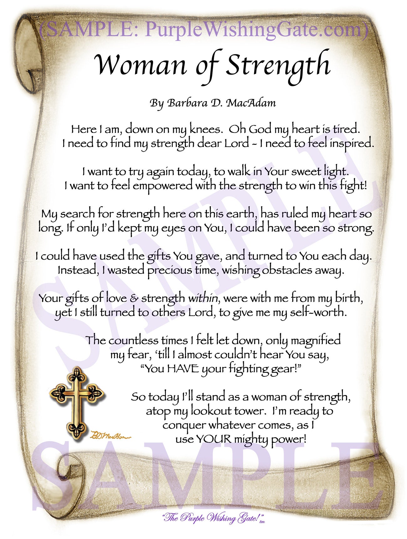Woman of Strength - Sister-Women Gift - PurpleWishingGate.com