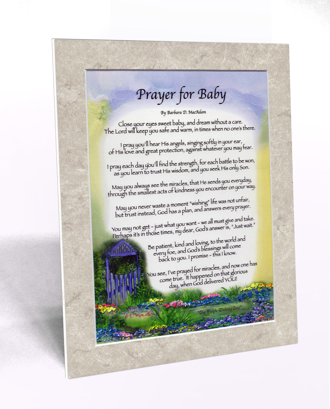 A Prayer for Baby (8x10) - 8x10 Custom Matted Clearance - PurpleWishingGate.com