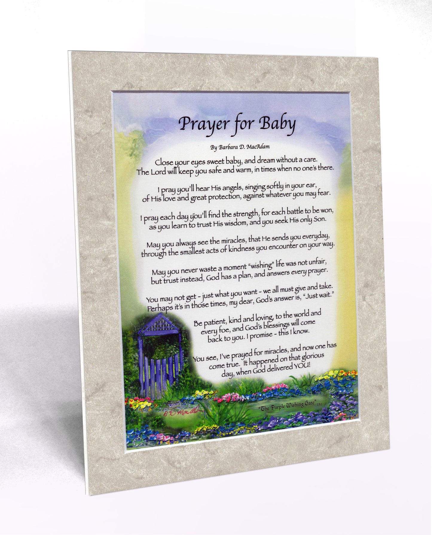 A Prayer for Baby (8x10) - 8x10 Custom Matted Clearance - PurpleWishingGate.com