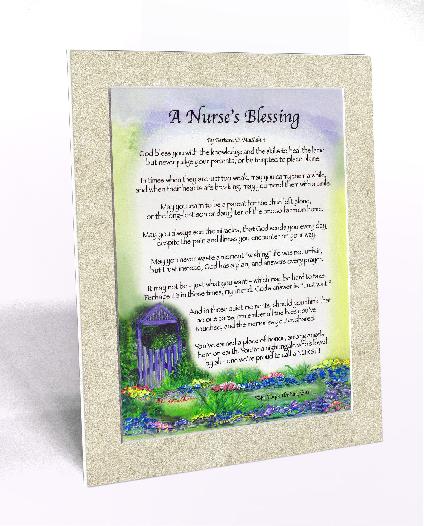 A Nurse's Blessing (8x10) - 8x10 Custom Matted Clearance - PurpleWishingGate.com