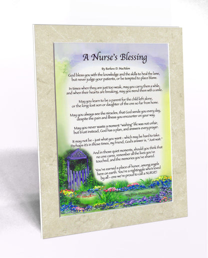 A Nurse's Blessing (8x10) - 8x10 Custom Matted Clearance - PurpleWishingGate.com